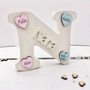 Personalised Nana N Letter Mother's Day Gift Ivory, 3 of 3