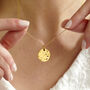 Personalised Textured Confetti Birthstone Disc Necklace, thumbnail 1 of 13