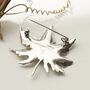Sterling Silver Maple Brooch, thumbnail 4 of 5