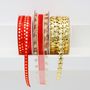 Gold And Red Star Christmas Ribbon Collection, thumbnail 1 of 7