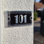 Personalised Linear Art Deco House Address Bespoke Plaque, thumbnail 3 of 4
