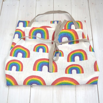 Personalised Rainbow Linen Apron, 7 of 10