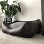 Luxury Vegan Leather And Sherpa Fleece Sofa Dog Bed, thumbnail 11 of 12