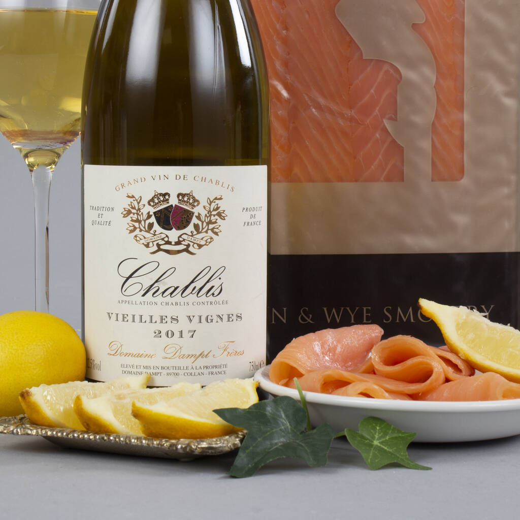 Salmon And Chablis Gift Set By Virginia Hayward