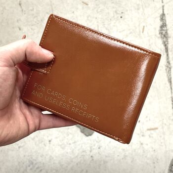 Personalised Leather Wallet For Dad Glossy, 8 of 11
