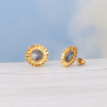 Sunflower Stud Earrings, 4 of 8