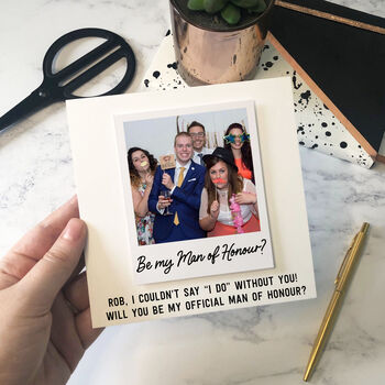Personalised Maid / Man Of Honour 3D Photo Card, 5 of 8
