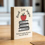 Personalised Teach Love Inspire Wood Block Teacher Gift, thumbnail 1 of 3