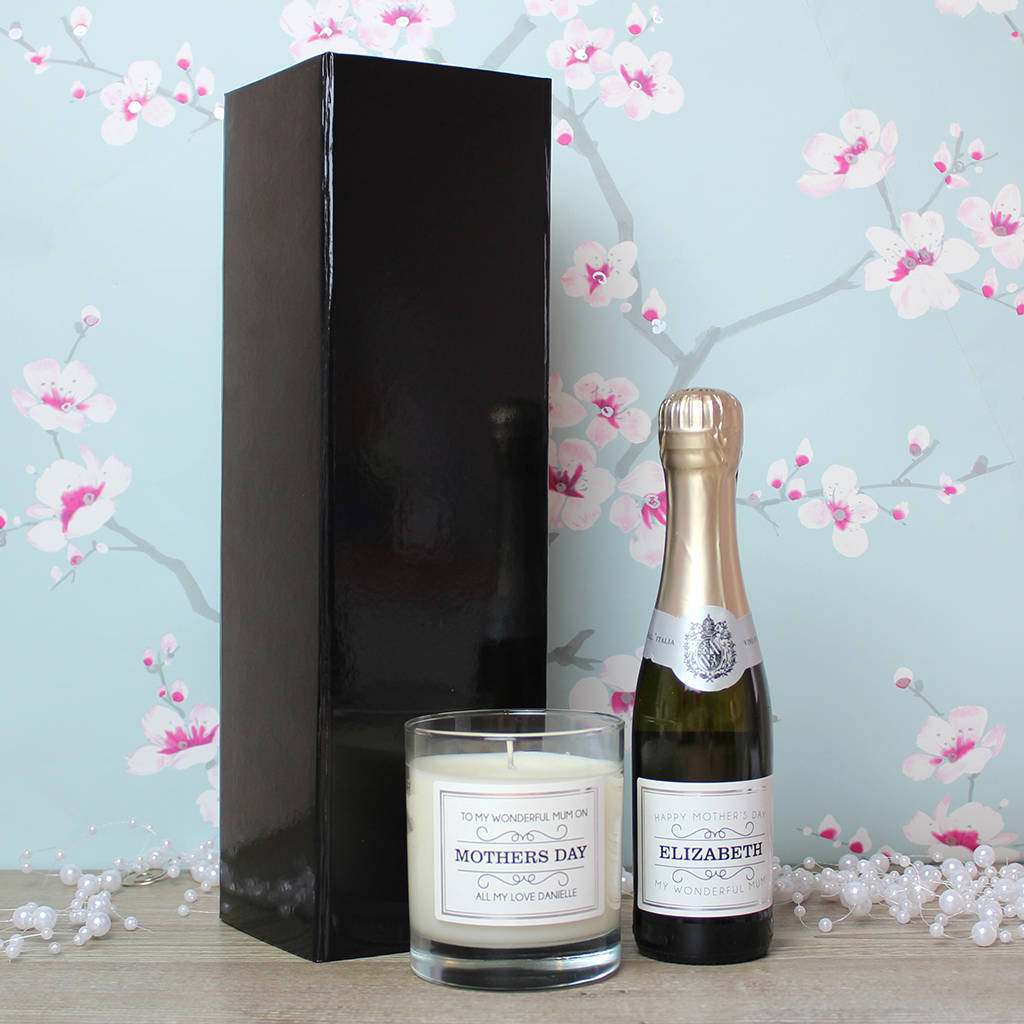 Personalised Mini Prosecco And Candle Gift Set By Intervino