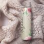 Personalised Pink Flowers Insulated Tumbler Bottle, thumbnail 5 of 6