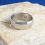 Silver Engraved 8 Mm Geometric Band Ring For Men And Women, thumbnail 4 of 12