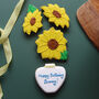 Personalised Vase Of Sunflowers Letterbox Biscuits, thumbnail 1 of 2