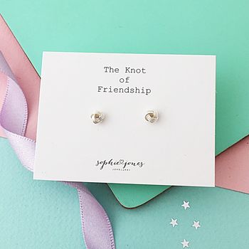 Little Knot Of Friendship Earrings, 2 of 3