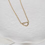 Verona Gold Plated Love Heart Necklace, thumbnail 1 of 6