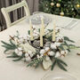 Giant Cotton Pine Wreath Candle Holder Centrepiece, thumbnail 1 of 4