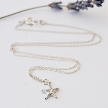 Starfish Necklace In Sterling Silver, 2 of 7