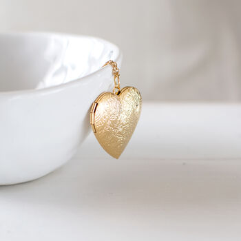 Floral Heart Locket Necklace, 5 of 7