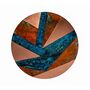 Verdigris Copper Wall Art, Copper Geometric Design 300 Mm Diameter, thumbnail 4 of 4