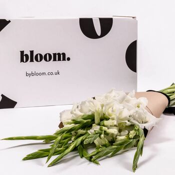 Arctic White Gladioli Fresh Flower Bouquet, 4 of 4