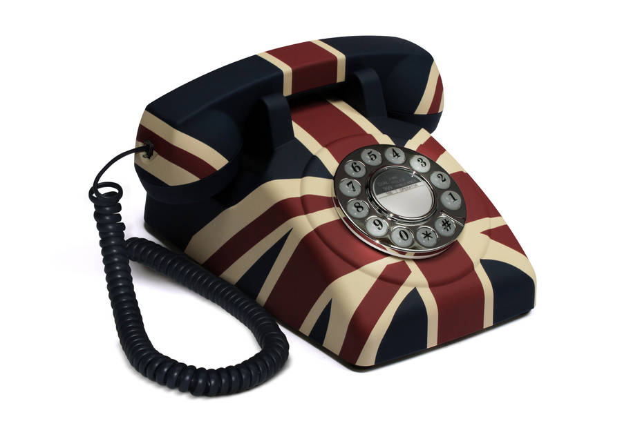 Vintage Style Union Flag Telephone