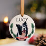 Dogs First Christmas Personalised Photo Tree Decoration, thumbnail 1 of 8