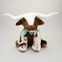 Large Texas Longhorn Highland 30cm Cow With Personalised Heart, thumbnail 6 of 12