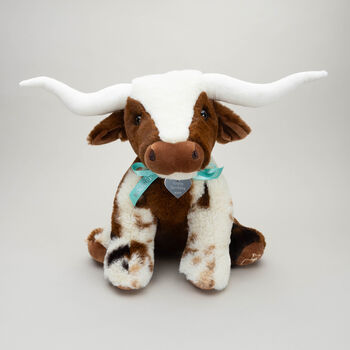 Large Texas Longhorn Highland 30cm Cow With Personalised Heart, 6 of 12