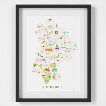 Map Of Bedfordshire Art Print, 2 of 5