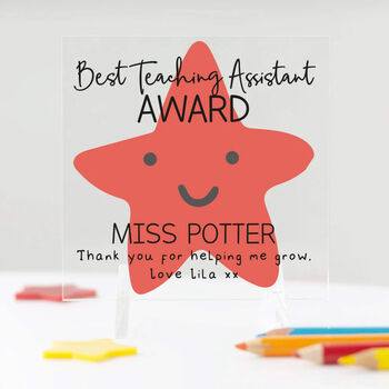 Personalised Best Childminder Award Acrylic Plaque, 2 of 6