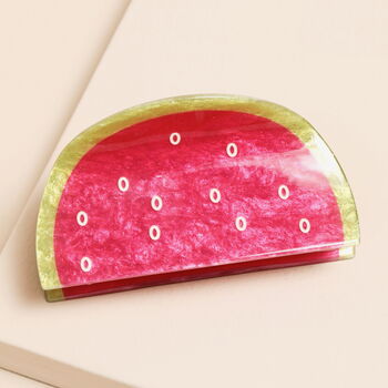 Large Pink Melon Hair Clip, 2 of 4