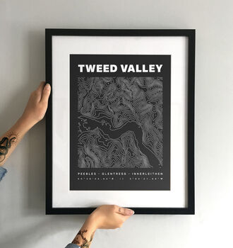 Tweed Valley Forest Park Contours Art Print, 2 of 6