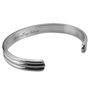 Mens Solid Sterling Silver Bracelet Ribbed, thumbnail 8 of 8