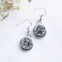 Druzy Style Sparkle Drop Earrings, thumbnail 3 of 6