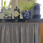 Velcro Sink Skirt, Bespoke Grey Gingham Cabinet Curtain, thumbnail 2 of 6