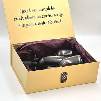 Personalised Gold Anniversary Gift Box With Custom Text, 2 of 6