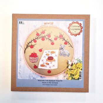 Picnic In The Orchard Felt Appliqué Hoop Kit, 2 of 3