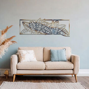 Modern Metal Leaf Set Wall Hanging Decor Gift For Home, 8 of 10