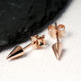 Spike Stud Earrings On A Customisable Gift Card, thumbnail 4 of 10
