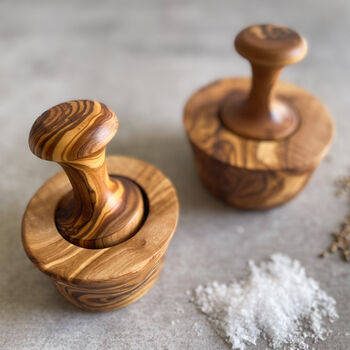 Traditional Olive Wood Herb And Spice Grinder, 2 of 5