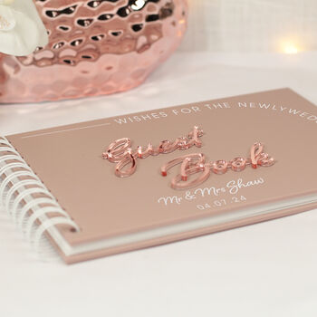 Modern Arch Acrylic Wedding Guest Book, 3 of 10