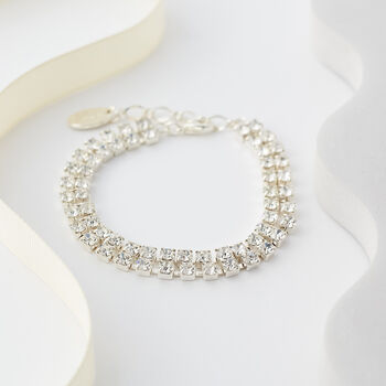 Swarovski Crystal Double Row Tennis Bracelet, 2 of 3