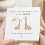 Giraffe First Mother's Day Card For Nanny, thumbnail 1 of 7