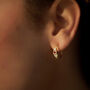 Arya Pink Tourmaline And Blue Topaz 18ct Gold Vermeil Hoops, thumbnail 2 of 12