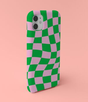 Wavy Checked Phone Case Durable iPhone Samsung Mobile Cover, 5 of 11