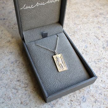 Rectangular St Christopher Silver Necklace, 3 of 5