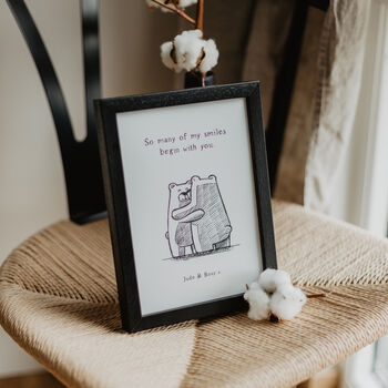 Personalised My Smiles Begin With You Friendship Print, 4 of 6