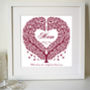 Personalised Mums Rose Tree Heart Print, thumbnail 1 of 6