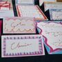 Recycled Wiggly Line Menu And Place Card Set, thumbnail 1 of 12
