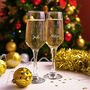 Christmas Couple In The Snow Pair Of Prosecco Flutes And Decoration Gift Set, thumbnail 6 of 6