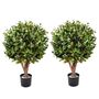 3ft Pair Of Uv Resistant Globe Ball Topiary Outdoor Use, thumbnail 1 of 4